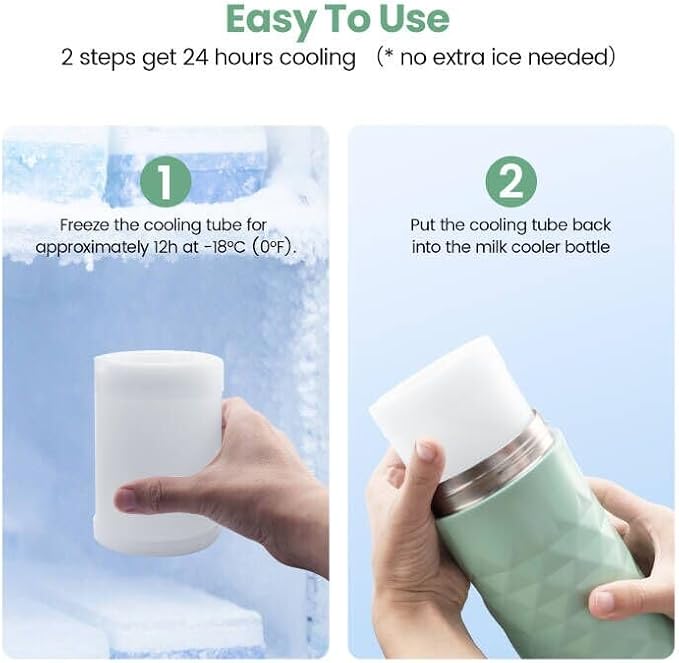Mosthink 22oz Breast Milk Cooler Bottle, 360°Cooling Keeps Milk 24 Hours Fresh - Image 4