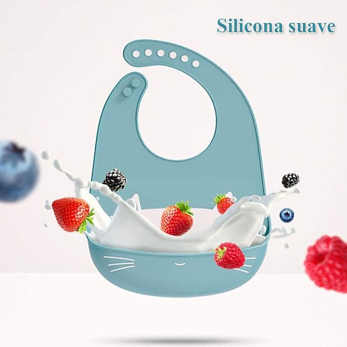 Baby Silicone Feeding Bibs - Image 5
