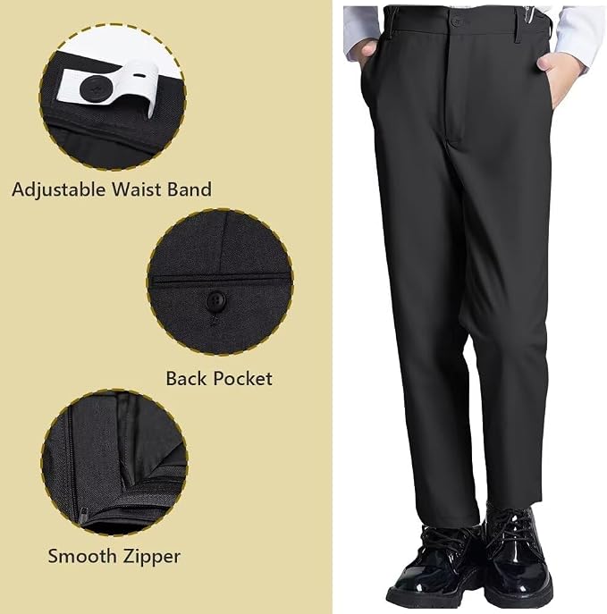 Boys Suit 3 Piece Ring Bearer Suit Kids Formal Jacket Vest Pants Suits Wedding - Image 6
