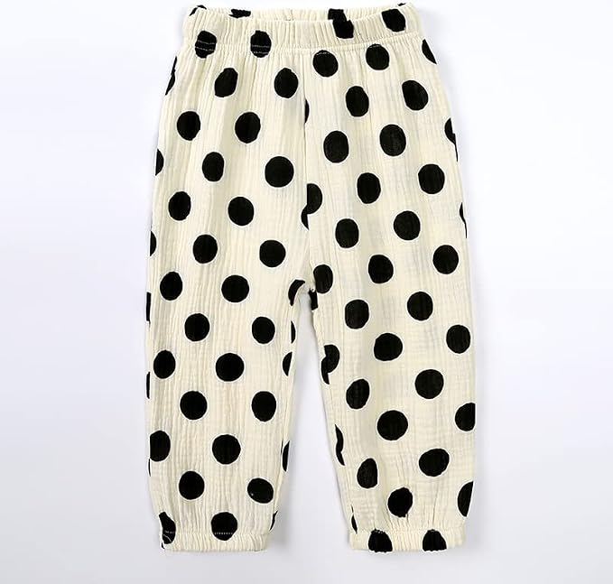 MYGBCPJS Baby Boys Girls Cotton Linen Trousers Kids Casual Ankle Pants Loose - Image 4