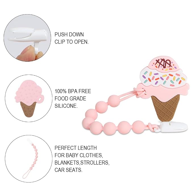Baby Teething Toys, Food Grade Silicone Teether - Image 2