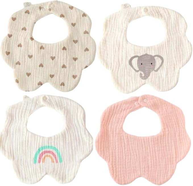 4 Pack Baby Bandana Bibs by Unknown