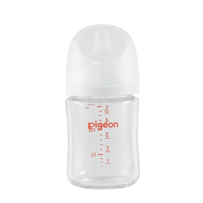 Pigeon Glass Nursing Bottle Wide Neck, Nurture & Nest, Anti-Colic, Streamlined - Image 4