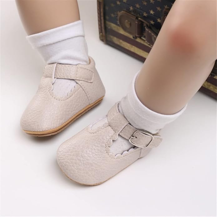 COSANKIM Baby Girls Mary Jane Flats Shoes Anti-Slip Rubber Sole Infant Toddler - Image 2
