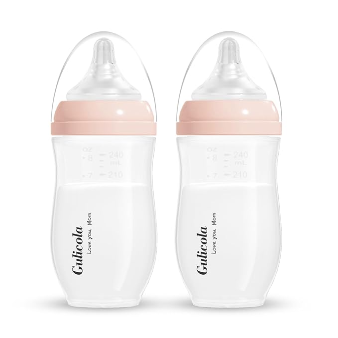 Gulicola Natural PP Baby Breastfeeding Bottles, Medium Flow Nipples, 3 Months + by GulicolaBaby