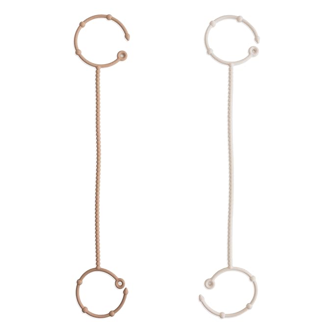 mushie Adjustable Silicone Toy Straps 2-Pack | Baby Accessories Holder by mushie