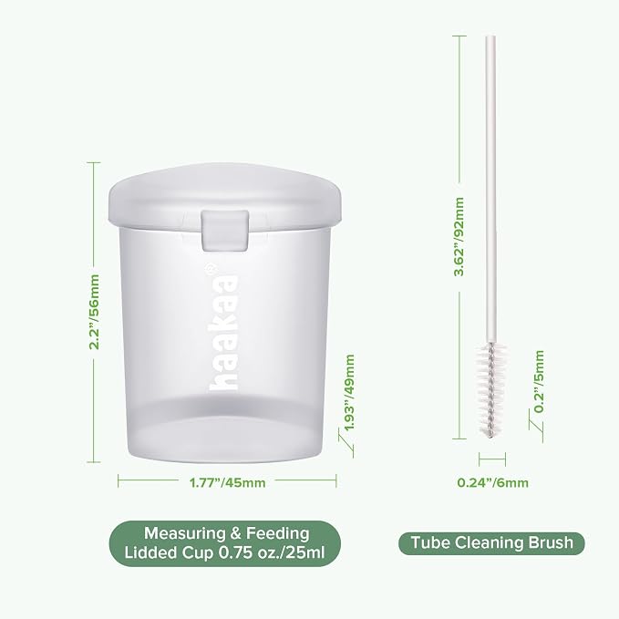 haakaa Silicone Measuring & Feeding Cup 25ml/2pcs, Leakproof & Reusable - Image 10