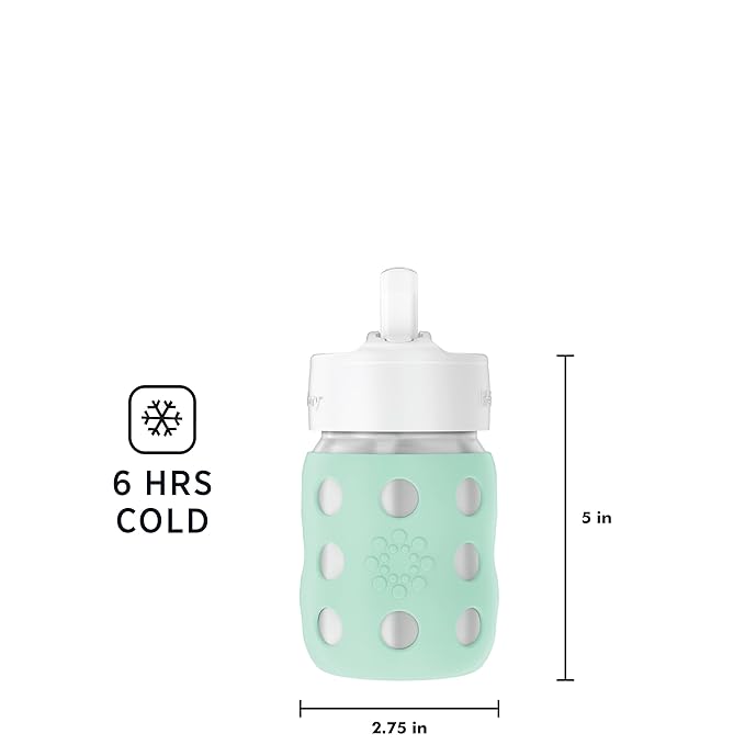 Lifefactory 8-Ounce Stainless-Steel Vacuum-Insulated Wide-Neck Baby Bottle - Image 5