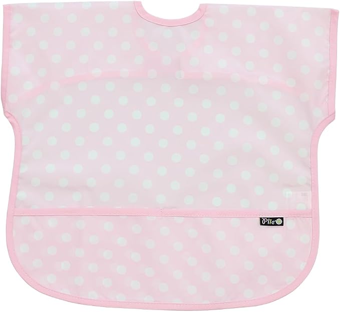 Short Sleeve Waterproof Bib for Toddlers – Feeding Apron for Mealtime, by Plie
