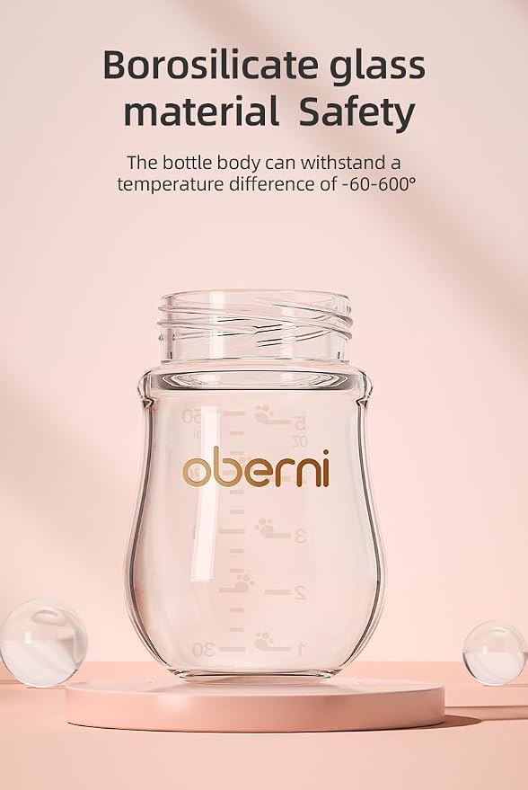 Glass Baby Bottles, Anti Colic Breastfeeding Bottle - Image 4