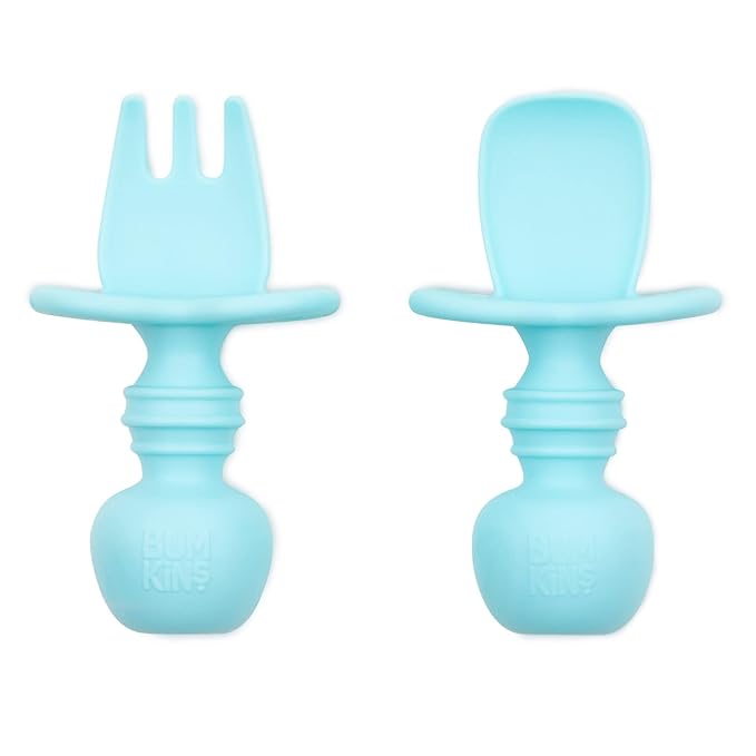 Bumkins Baby Utensils Set, Chewtensils Silicone Spoons by Bumkins