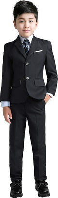 YuanLu Boys Suit for Kids Tuxedo Wedding Ring Bearer Outfit, 5 Piece Boy Slim by YuanLu