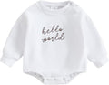 VISGOGO Newborn Infant Baby Boy Girls Oversized Romper Little Dude Sweater by VISGOGO