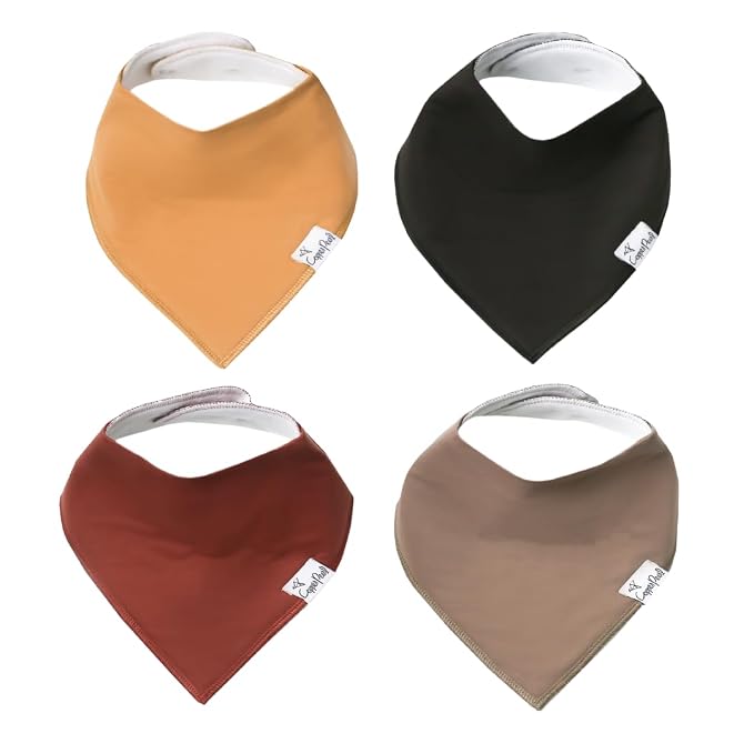 Copper Pearl 4 Pack Soft Cotton Baby Bibs by CopperPearl