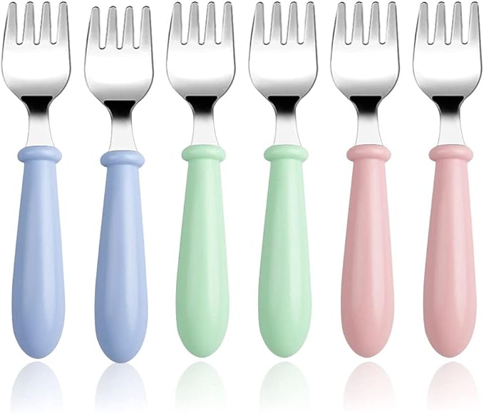 6-Pack Stainless Steel Toddler Forks by PimoysLivingNecessities
