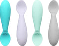 PandaEar Baby Infant Spoons BPA Free, Soft Silicone, Self Feeding Fat Handle by PandaEar