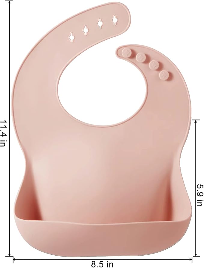 PandaEar 2 Pack Silicone Baby Bibs - Image 3