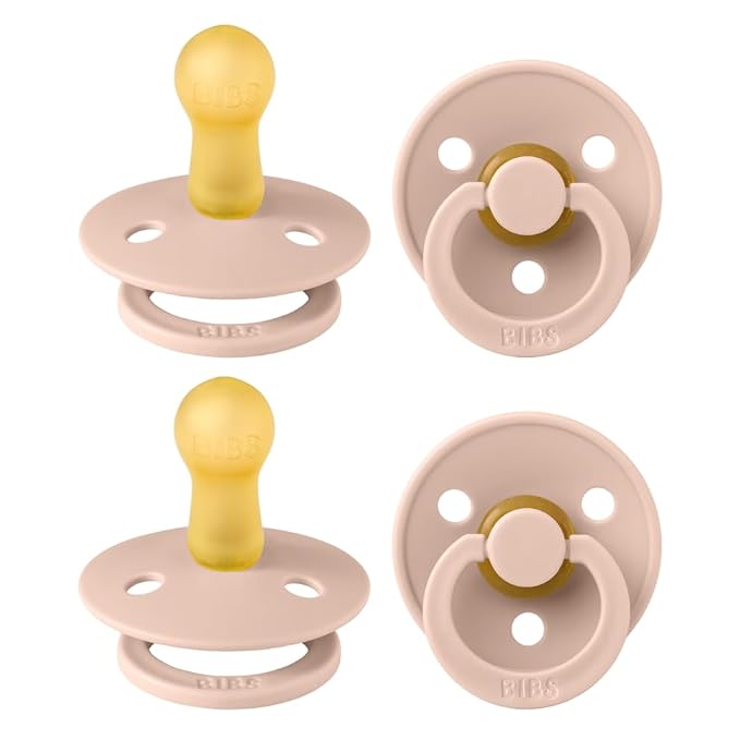 BIBS Pacifiers - Colour 4-Pack | BPA Free Baby Pacifier | Round Nipple Binkies by BIBS