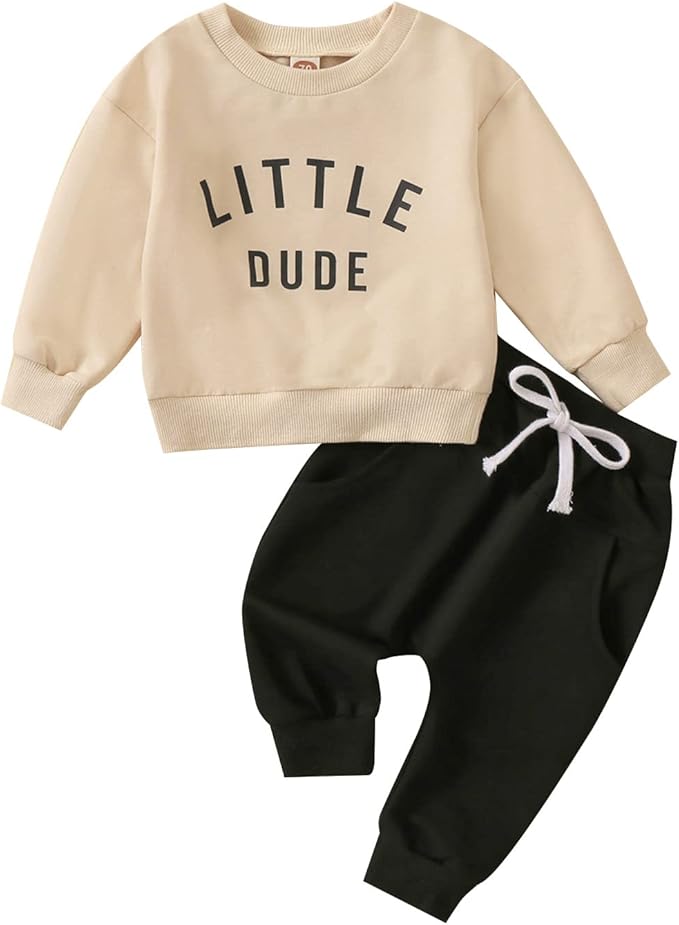 Toddler Baby Boy Clothes Solid Color Long Sleeve Crewneck Sweatshirt Top Casual by MABABY