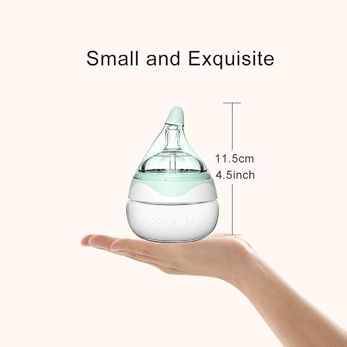 POTATO Glass Baby Bottles for Newborn Babies, Anti Colic Breastfeeding Bottle - Image 6