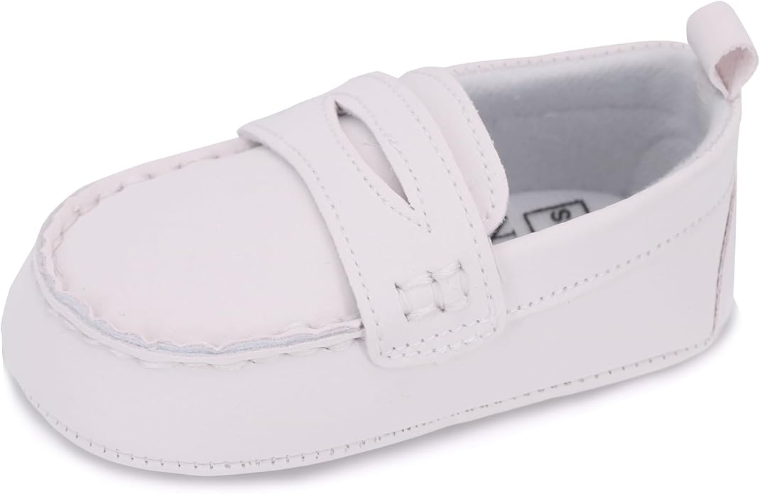 LONSOEN Baby Girls Boys Loafers Prewalker Dress Crib Shoes by LONSOEN