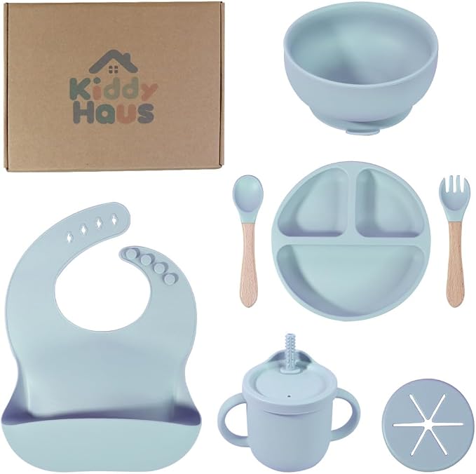 Silicone Baby Feeding Set | BPA-FREE |9 PCS Baby Led Weaning Supplies Self by Unknown