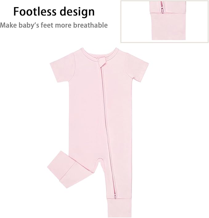 GUISBY Footless Short Sleeve Baby Pajamas - Image 5