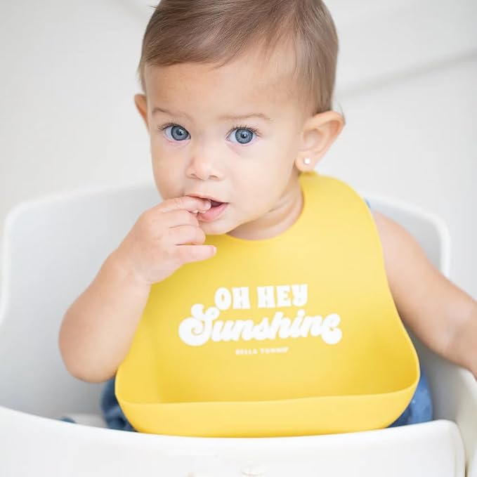 Baby Bib for Eating by Bella Tunno, Waterproof Silicone Bib - Image 2
