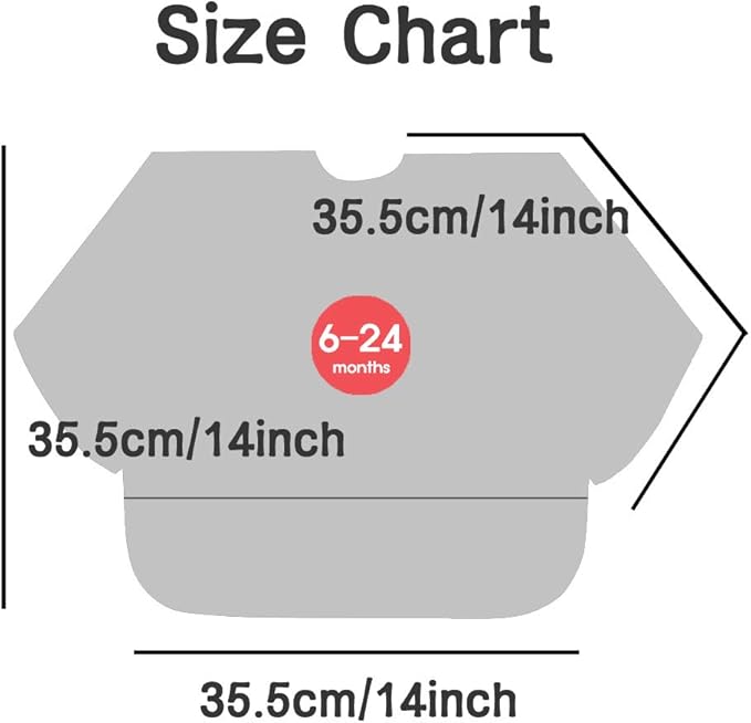 Long Sleeve Waterproof Bib for Toddlers – Feeding Smock for Baby Mealtime - Image 6
