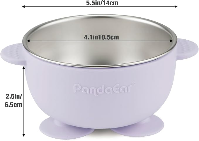 PandaEar 3 Pack Baby Stainless Steel Bowls - Image 3