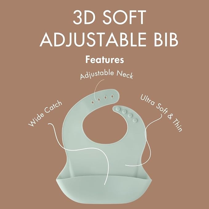 Stainless Steel Toddler Feeding Set 4 Pieces – Suction Plate, Silicone Bib - Image 7