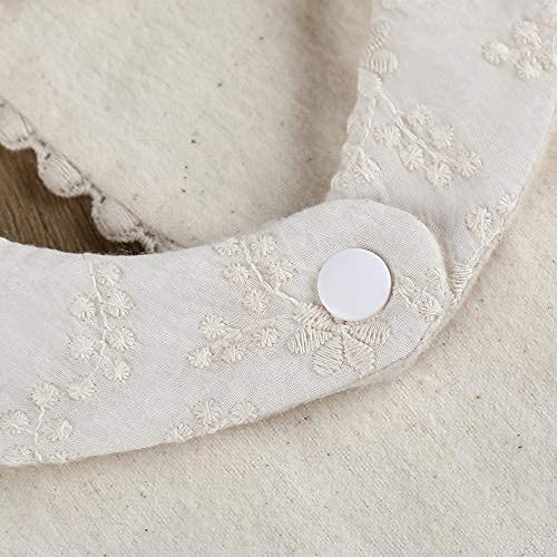 GZMM Baby Bib For Girls, Reversible Waterproof Handmade Natural Cotton Baby - Image 8