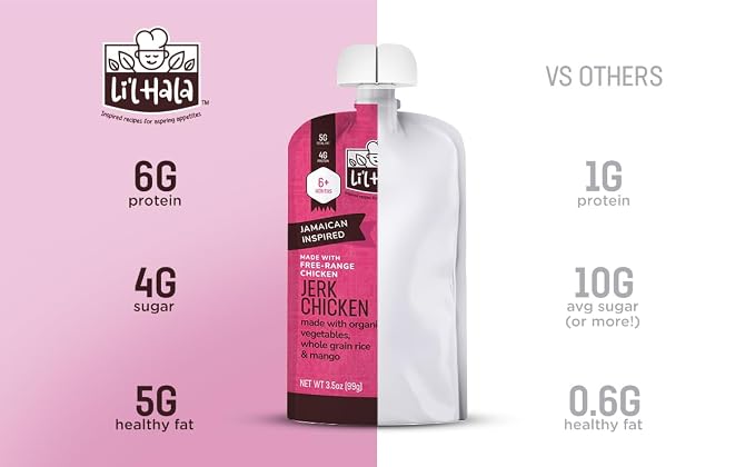 Li’l Hala Jerk Chicken Baby Food Pouches – Free-Range Chicken & Organic Veggies - Image 5