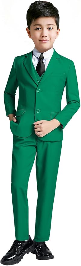 YuanLu Boys Suit for Kids Tuxedo Wedding Ring Bearer Outfit, 5 Piece Boy Slim by YuanLu