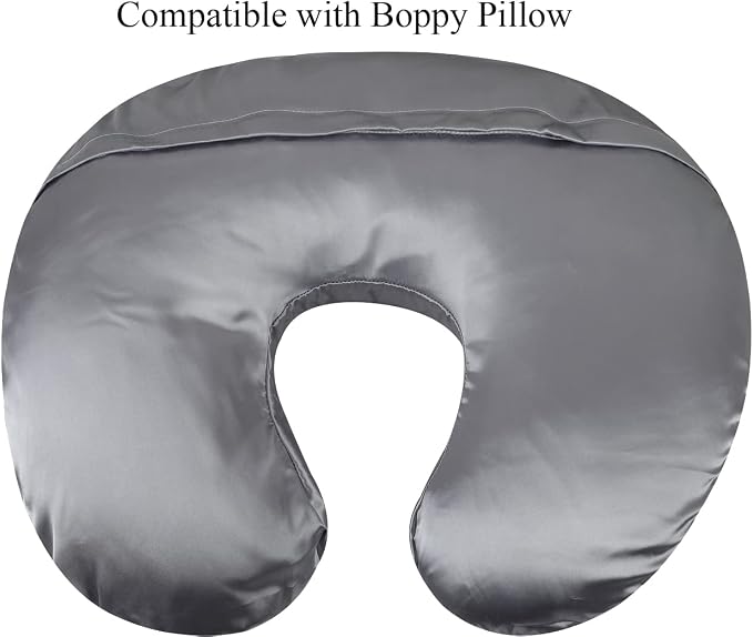 Satin Nursing Pillow Cover Set 2 Pack Ultra Soft Silk Compatible - Image 4