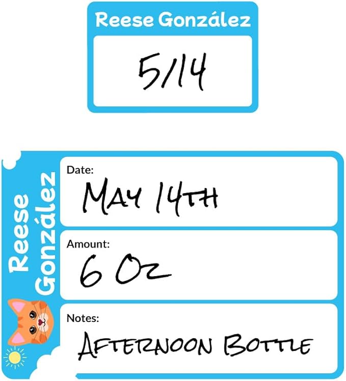 Name Bubbles - Reusable Baby Bottle Labels by NameBubbles