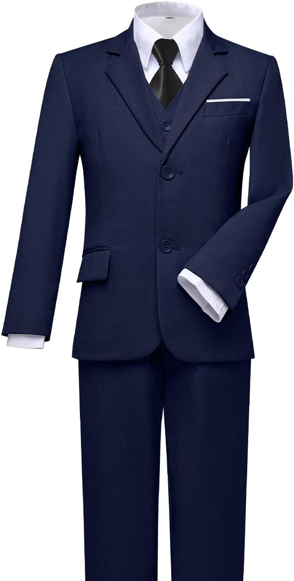 Visaccy Boys Suits Slim Fit Dress Clothes Ring Bearer Outfit - Image 5