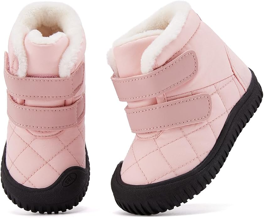 BMCiTYBM Toddler Baby Snow Boots Winter Shoes Boys Girls Cold Weather Baby Faux - Image 3