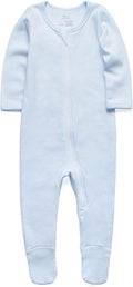 O2 BABY Baby Boys Girls Organic Cotton Zip-Front Sleeper Pajamas, Footed Sleep by O2BABY