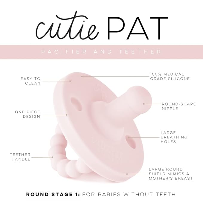 Ryan & Rose Cutie PAT All-in-One Pacifier and Teether Massaging Teething Ring - Image 2