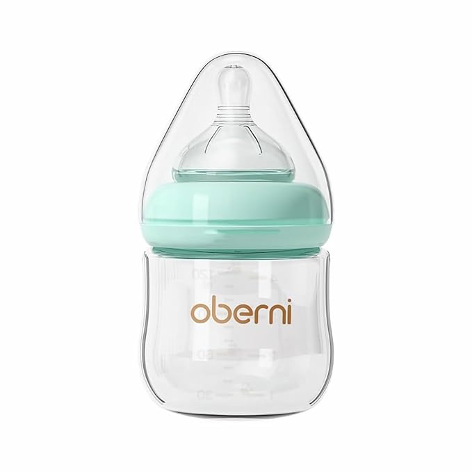 Glass Baby Bottles, Anti Colic Breastfeeding Bottle by oberni