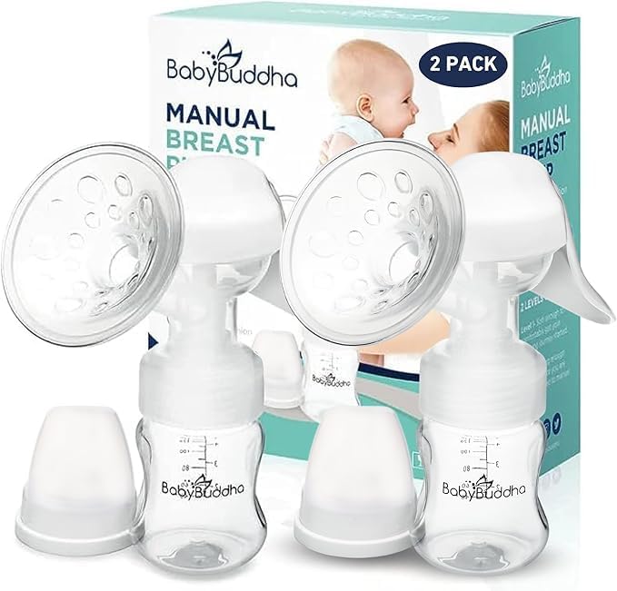 BabyBuddha Manual Breast Pump, Single Hand Expression Breastmilk Pump, Cordless by BabyBuddha