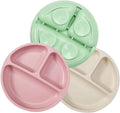 PandaEar 3 Pack Divided Unbreakable Silicone Baby and Toddler Plates by PandaEar