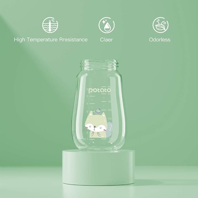 POTATO Glass Baby Bottles, Anti-Colic Breastfeeding Bottles - Image 4