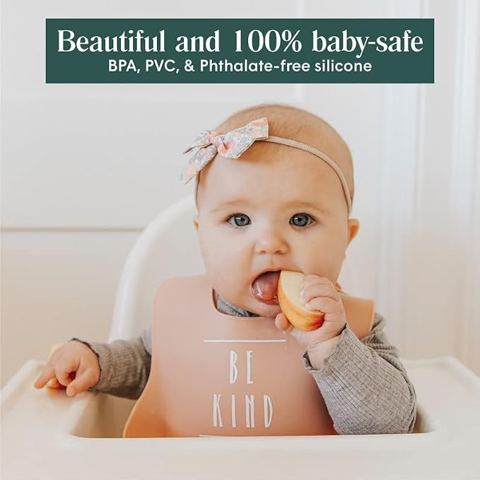Simka Rose Silicone Baby Bibs - Image 3