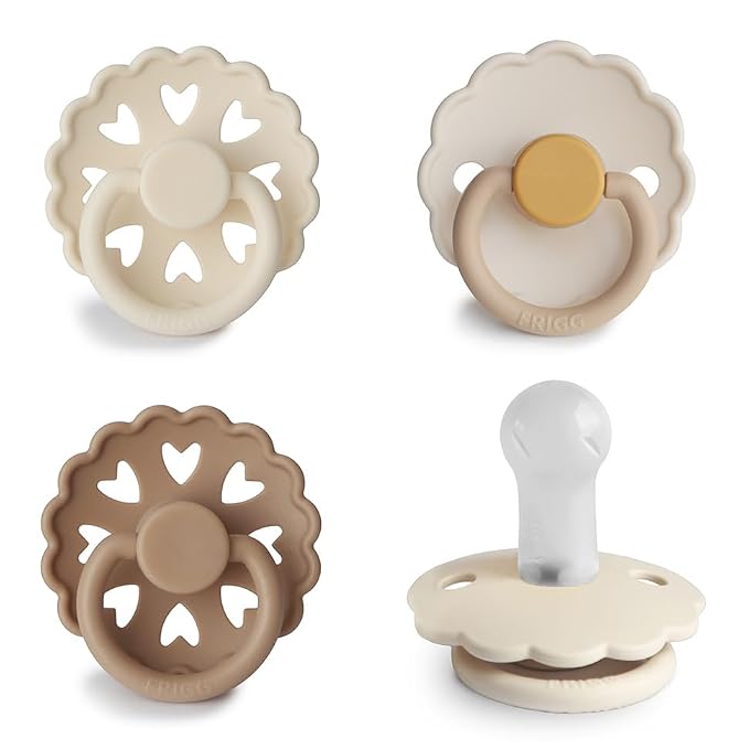 FRIGG SilkySoft Silicone Baby Pacifier 4-Pack Snowflake Dream | Made in Denmark by mushie