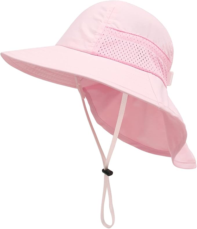 XIAOHAWANG Girls Sun Hat Baby Beach Hats Boys UPF 50+ Kids Summer Protection by XIAOHAWANG