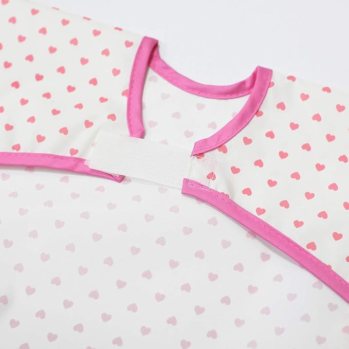 Short Sleeve Waterproof Bib for Toddlers – Feeding Apron for Mealtime, - Image 3