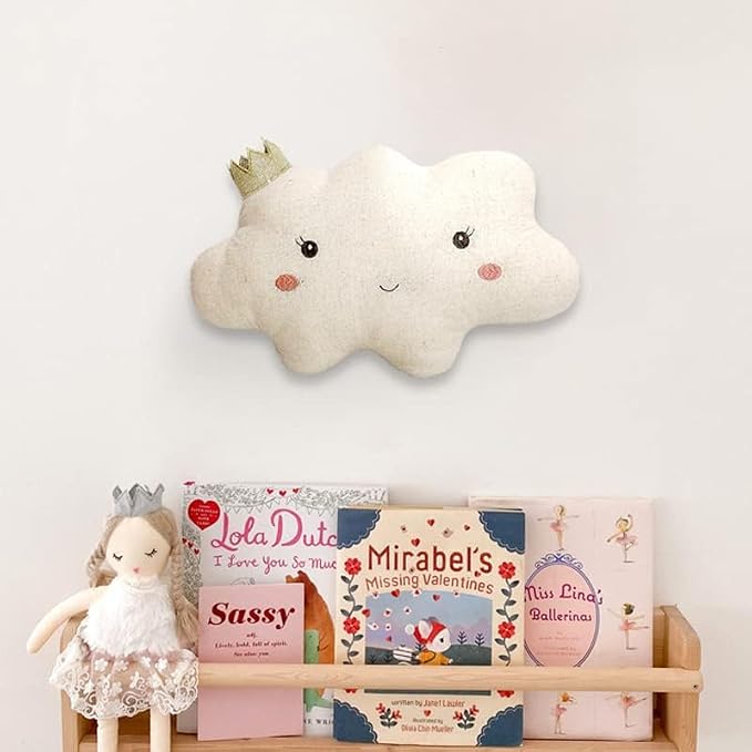 MON AMI Reine Cloud Shaped Throw Pillow – 16x10” Decorative Plush Cushion - Image 3