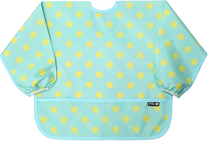 Long Sleeve Waterproof Bib for Toddlers – Feeding Smock for Baby Mealtime by Plie